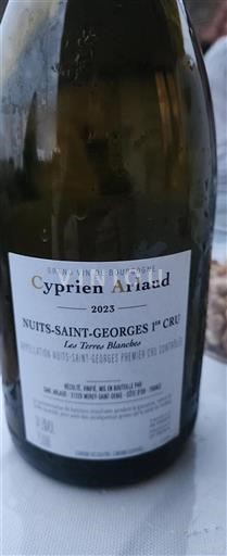 Bourgondië Nuits-saint-georges Premier Cru Cyprien Arlaud Les Terres Blanches 2023
