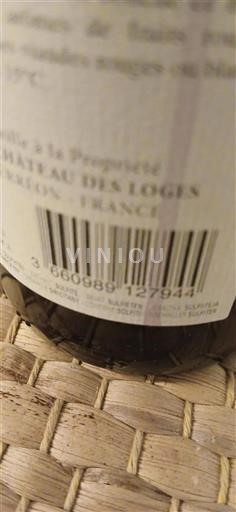 Vin Rouge sec Château Des Loges Non millésimé France Beaujolais AOC