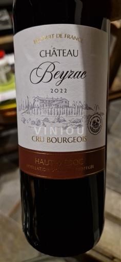 Bordeaux Haut-Médoc Cru Bourgeois Château Beyzac 2022