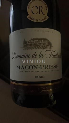 Bourgogne Mâcon og mâcon-landsbyer Domaine La Feuillarde 2023