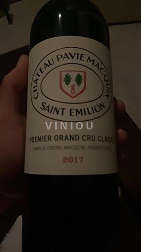 Bordeaux Saint-Émilion Premier Grand Cru Classé Château Pavie Macquin 2017