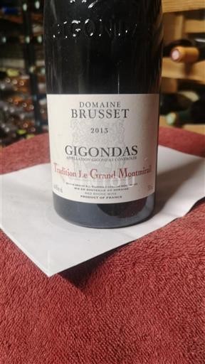 Vallée du Rhône Gigondas Domaine Brusset Tradition Le Grand Montmirail 2013