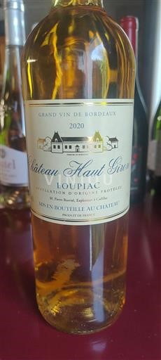 Bordeaux Loupiac Château Haut Giron 2020