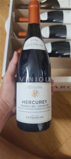 Burgundy Mercurey Premier Cru Patriarche Les Byots 2016