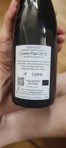 Valle del Rodano Rasteau Charavin Robert Paul 2015