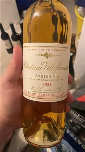 Bordeaux Sauternes Château Villefranche 2022