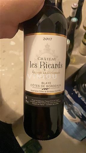 Bordeaux Blaye-côtes-de-bordeaux Château Les Ricards Le Goudeau 2017