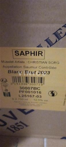 Loire-dalen Saumur Saphir 2023
