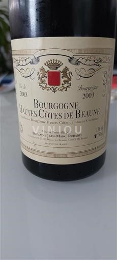 Borgogna Hautes Côtes de Beaune Domaine Jean-Marc Durand 2003