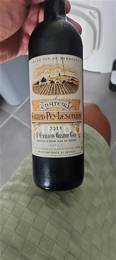 Vin Rouge sec Château Grand Pey Lescours 2011 France Bordeaux Saint-Émilion Grand Cru AOC Grand Cru