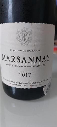 Borgogna Marsannay Naudin Tiercin 2017