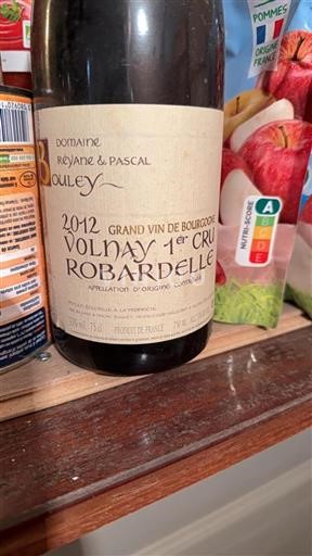 Borgogna Volnay Premier Cru Domaine Réyane & Pascal Bouley Robardelle 2012