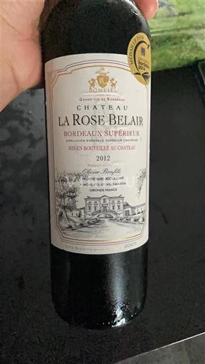 Bordeaux Bordeaux superiore Château La Rose Belair 2012