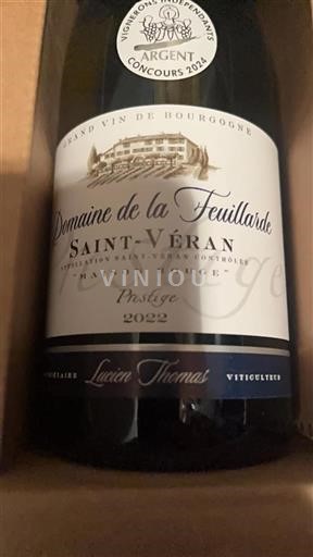 Burgundi Saint-Véran Domaine La Feuillarde Prestige 2022