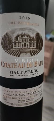 Bordeaux Haut-Médoc Cru Bourgeois Château Raux 2016