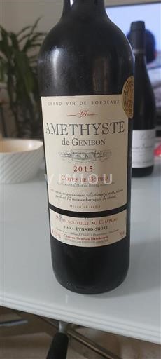 Bordeaux Côtes-de-bourg Château Genibon-Blanchereau Améthyste 2015