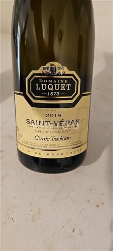 Vin Blanc sec Cuvée Tradition Domaine Luquet 2019 France Bourgogne Saint-Véran AOC