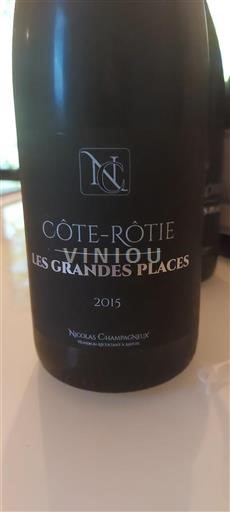 Rhônen laakso Côte-rôtie Nicolas Champagneux Les Grandes Places 2015