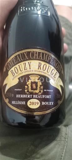 Champagne Coteaux Champenois Herbert Beaufort Bouzy Rouge 2019