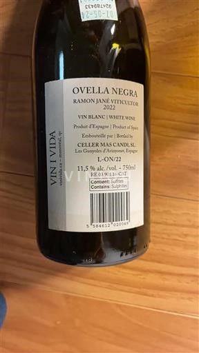 Catalogne Celler Mas Candi Ovella Negra 2022