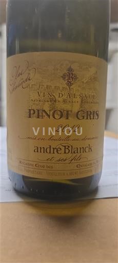 Elsass Grauburgunder Grand Cru André Blanck et ses Fils Clos Schwendi 2012