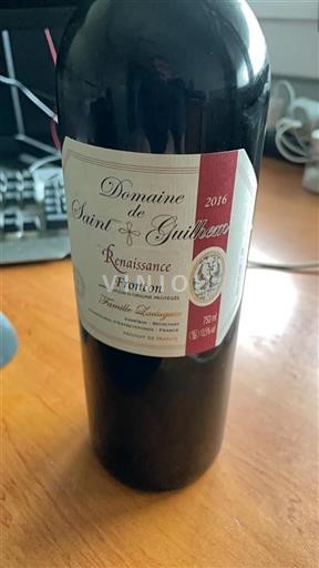 Sud-Ouest Fronton Domaine Saint Guilhem Renaissance 2016