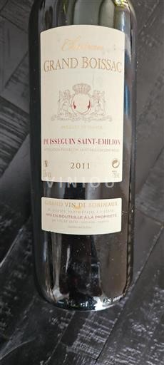Bordeaux Puisseguin-saint-émilion Château Grand Boissac 2011