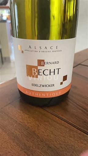 Alsace Edelzwicker Château Bernard Becht Authentique 2023