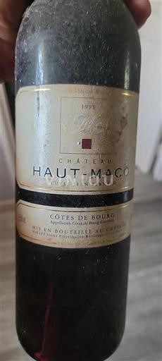 Bordeaux Côtes-de-bourg Château Haut-Maco Jean Bernard 1995