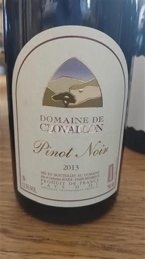 Linguadoca e Rossiglione Paese d'Oc Domaine Clovallon Pinot Noir 2013
