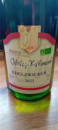 Vin Blanc sec Edelzwicker Ostertag-Hurlimann 2023 France Alsace Vin de France bio