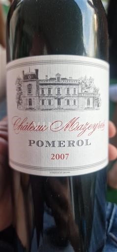 Bordeaux Pomerol Château Mazeyres 2007