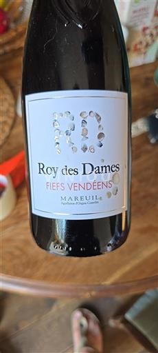 Vin Rouge sec Roy des Dames 2022 France Vallée de la Loire AOC