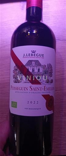 Bordeaux Puisseguin-saint-émilion J. Lebègue 2022