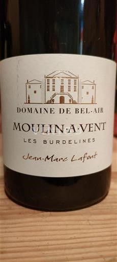 Beaujolais Moulin-à-vent Domaine Bel-Air Les Burdelines 2022