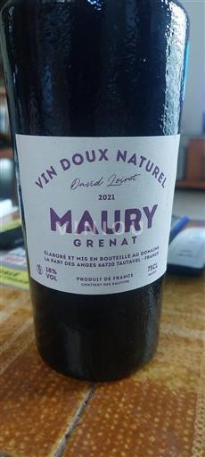 Vin Rouge sec Domaine La Part des Anges 2021 France Roussillon Maury
