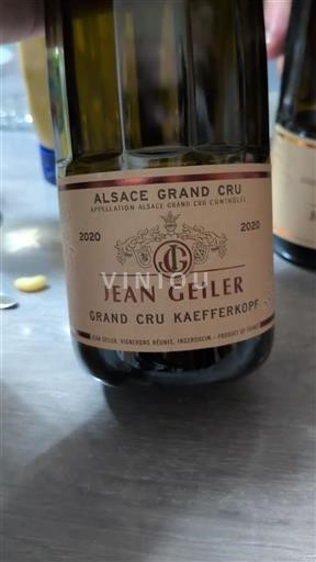 Elsass Alsace Grand Cru Grand Cru Jean Geiler Grand Cru Kaefferkopf 2020