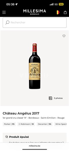 Bordeaux Saint-Émilion Grand Cru Château Angélus 2017