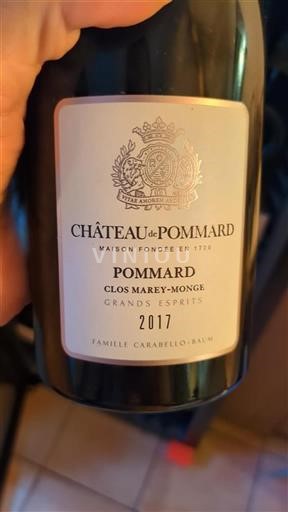 Borgogna Pommard Château Pommard Clos Marey-Monge Grands Esprits 2017