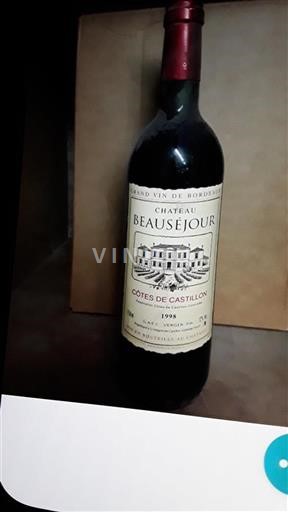 Bordeaux Castillon-côtes-de-bordeaux Château Beauséjour 1998