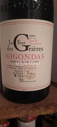 Údolí Rhôny Gigondas La Font des Grières 2009