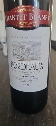 Bordeaux Chantet Blanet 2015