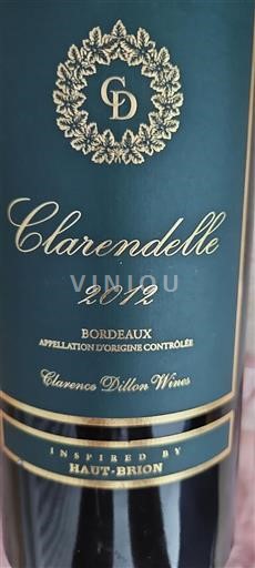 Bordeaux Clarence Dillon Wines Clarendelle 2012