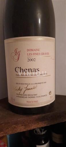 Beaujolais Chénas Domaine Les Fines Graves 2002