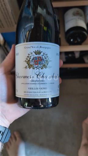 Vin Rouge sec Vieille Vigne 2022 France Bourgogne Charmes-chambertin Grand Cru