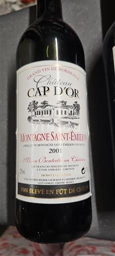 Bordeaux Montagne Saint-Émilion Château Cap Or 2001
