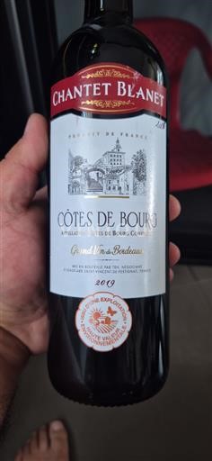 Bordeaux Côtes-de-bourg Chantet Blanet 2019