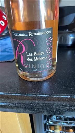 Vin Effervescent Rosé brut Les Bulles des Moines Domaine Des Renaissances Non millésimé France Vallée de la Loire Crémant-de-loire AOC
