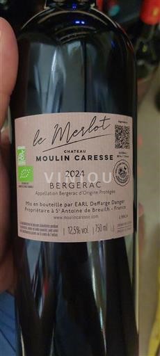 Jugozahod Bergerac Château Moulin Caresse Le Merlot 2024