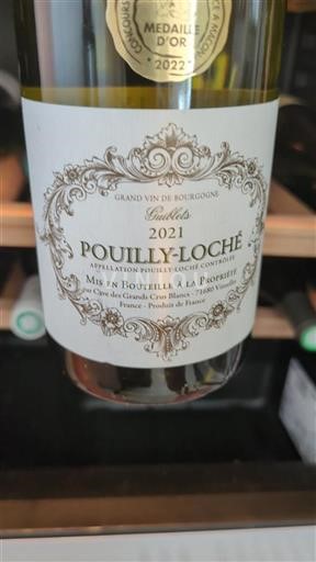 Borgogna Pouilly-loché Cave des Grands Crus Blancs Guillets 2021